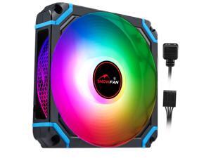 SNOWFAN ARGB Fans,120mm Case Fan,Addressable RGB High Performance PC Fan,4Pin PWM with 3Pin ARGB SYNC