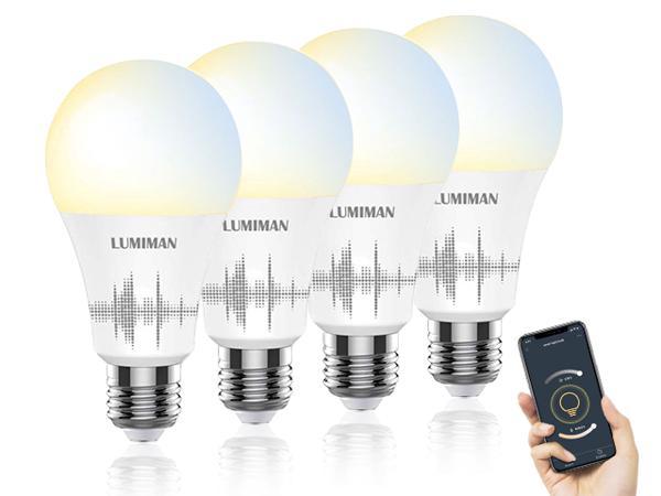 LUMIMAN Smart Light Bulbs, Alexa Light Bulb, WiFi Full Color Changing Light  Bulb, Music Sync, Warm to Cool White Smart Bulb, A19 800LM 7.5W, Works