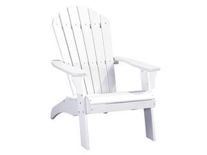 PolyTEAK King Size Adirondack Chair White  AdultSize Weather Resistant Made from Special Formulated Poly Lumber Plastic