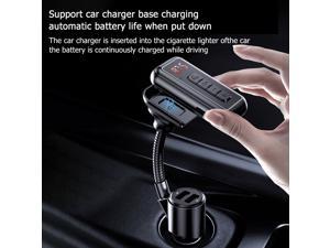 Y4 New Two-In-One Car FM Modulator Radio Transmitter Bluetooth 5.0 3.1A USB Car Charger Wireless Car Kit Audio Aux MP3