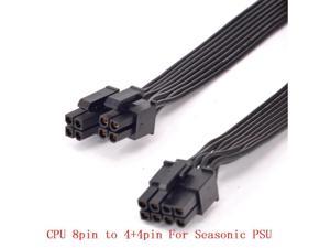 CPU 8pin to 4+4pin Power Supply Cable ATX 12V P4 to P8 for Seasonic KM3 Series X-750 X-850 SS-1050XP3 SS-1200XP3 M12II Evo Series 520 620 650 750 850 Snow Silent 750 1050 FOCUS PLUS Gold SSR-850FX