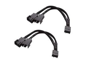 2-Pack 2 Way 4 Pin PWM Fan Splitter Cable - 4 Inches