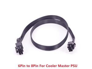 6Pin to 8Pin(6+2Pin)Power Supply Cable for Cooler Master MWE Gold 550 650 750 V550 V650 V700 V850 V1000 Platinum Silent Pro Gold 1200W M1000 M850 M700850W Hybrid 1300W 1050W 850W M520 PSU Modular