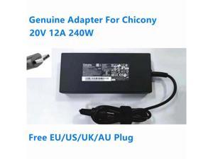Chicony A20240P2A 20V 12A 240W USB A240A007P THIN AC Adapter For MSI GE76 GE66 Laptop Power Supply Charger