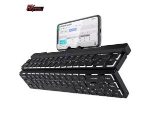 Royal Kludge RK925 Foldable Mechanical Keyboard Dual Mode Wireless Bluetooth, 68 Keys Mini Keyboard Black Brown Switch