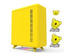 GOLDEN FIELD Q3056 Small Form Factor Mini-ITX PC Case, Computer Case with Bottom ARGB Lighting Strip Yellow GOLDEN FIELD Q3056 Small Form Factor Mini-ITX PC Case, Computer Case with Bottom ARGB Lighting Strip Yellow