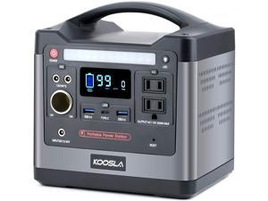 [LiFePO4] Portable Power Station by KOOSLA, 320W/298WH Solar Generator for Outdoor Home Use - Dual Pure Sine Wave AC Outlets, 60W PD and 120W DC Port