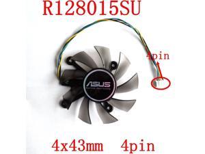 R128015SU 75mm 4pin 4 x 43mm for ASUS EAH5830/6850/8600/9800 GTS 260/450/460 HD7850 graphics card cooling fan