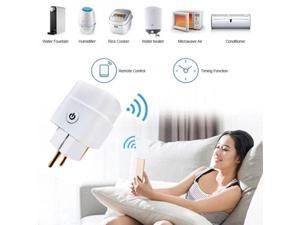 1pc 16A WiFi Smart Plug Outlet For Tuya Remote Control Monitor Power Home Appliances Works For Alexa Google Home No Hub Required