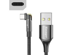 For Essager Rotate Micro USB Type C Cable For Xiaomi Samsung 3A Fast Charging USBC Type C 90 Degree Mobile Phone Cable Data