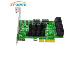 ASHATA PCIe SATA Card PCI-E to SATA3.0 Controller Expansion Board 8-Port SATA3.0 Interface Expansion Card 
