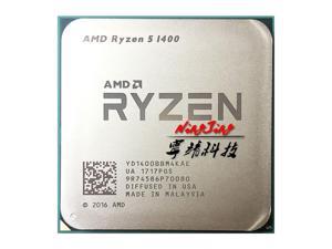 Amd ryzen 5 1400 r5 1400 3.2 ghz quad-core processador cpu de oito linhas yd1400bbm4kae soquete am4