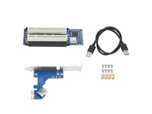 Pci-E Express X1 To Dual Pci Riser Extend Adapter Card With 1M Usb3.0 Cable For Win2000/Xp/Vista/Win7/Win8/Linux