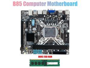 B85 Motherboard+DDR3 2GB RAM LGA1150 with VGA Interface Support PCIE X16 SATA 3.0 USB 3.0 Desktop Computer Motherboard