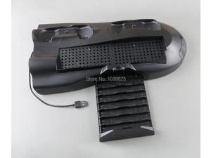 Multifunctional Vertical Stand for Xbox One X with Cooling Fan and Controller Charger Station Game Storage
