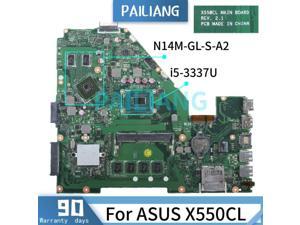 Laptop motherboard For ASUS X550CL i5-3337U Mainboard REV.2.1 SR0XL N14M-GL-S-A2 DDR3 tesed