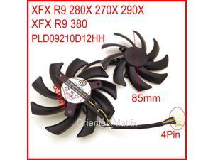 2pcs/lot PLD09210D12HH DC12V 0.40A 85mm 39*39*39mm 4Pin For XFX R9 380 280X 270X 290X Graphics Card Cooling Fan