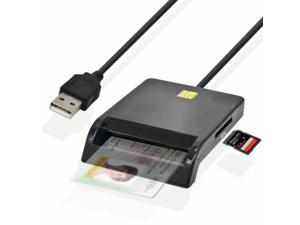 Portable USB 2.0 Smart Card Reader DNIE ATM CAC IC ID Bank Card SIM Card Cloner Connector for Windows Linux MMC Cardreaders