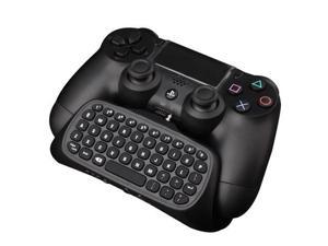 2.4G Wireless Gaming Chat Chatpad Keyboard For Sony Playstation 4 PS4 DualShock Controller Support 3.5mm Audio Headset And PS4 Controller Instant Charge Function