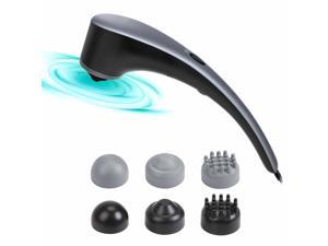 NAIPO Handheld Percussion Massager with Heating  6 Interchangeable Massage Nodes Stepless Speed MGPC-5000