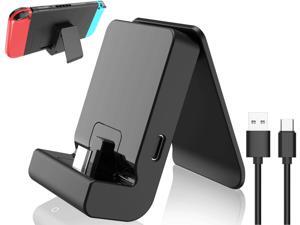 Switch Stand for Nintendo,Charging Dock for Nintendo Switch and Nintendo Switch Lite,Portable Switch Adjustable Charging Stand for Nintendo with USB Type C Charger Port & USB C Charging Cable(Black) Switch Stand for Nintendo,Charging Dock for Nintendo Switch and Nintendo Switch Lite,Portable Switch Adjustable Charging Stand for Nintendo with USB Type C Charger Port & USB C Charging Cable(Black)