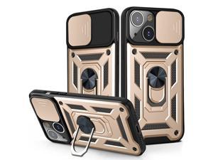 Rugged Shockproof Heavy Duty Phone Case Armor Ring Stand for iPhone 13 Mini Pro MaxFor iPhone 13 Pro Gold