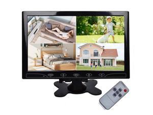 TOGUARD Security Monitor 10.1 inch Portable Monitor CCTV HD 1024x600 TFT LCD Display Screen with HDMI VGA AV Input, Built-in Speaker, Touch Keys, Remote Control for Raspberry