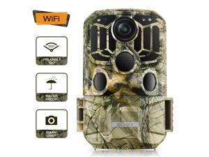 TOGUARD WiFi Wildlife Camera Trail Camera 20MP 1296P Hunting Camera with 120° Monitoring Angle with Motion Activated Night Infrared Vision Waterproof Outdoor Scouting Game Camera