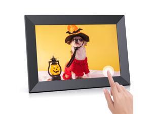 Jeemak Digital Photo Frame WiFi 10 Inch HD IPS Touch Screen, 1280 x 800 Smart Picture Frame with 16GB Storage, Auto-Rotate, Share Photos/Videos from Anywhere, Gift Choice for Loved One