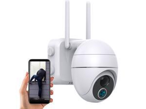 TOGUARD Wireless Security Surveillance Camera WiFi Security Camera Outdoor 1080P PTZ Wireless with 15000mAh Battery Powered, PIR sensing Night Vision Bidirectional Audio, Cloud/SD Slot