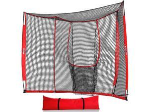 Kapler 16x9FT/12X8FT Baseball Softball Backstop Net For Baseball Pitching Hitting Batting Training, Large Size Baseball Softball Practice Target Net With A Carry Bag, Durable Baseball Softball Protect Kapler 16x9FT/12X8FT Baseball Softball Backstop Net For Baseball Pitching Hitting Batting Training, Large Size Baseball Softball Practice Target Net With A Carry Bag, Durable Baseball Softball Protect