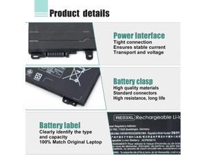 Genuine HP RE03XL Laptop Battery - For ProBook 450 G6/G7, 440 G6, 430 G6 Models
