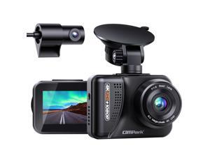 CAMPARK Dual Dash Cam Ultra HD 4K Front &1080P Rear Car Camera Driving Recorder with GPS, Night Vision,Parking Monitor,170° Wide Angle,WDR G-Sensor, Loop Recording, Motion Detection,Support 128GB