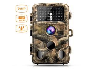 CAMPARK Trail Game Camera 20MP 1080P Hunting Cam with 850nm IR LEDs Night Vision Motion Activated IP56 Waterproof for Wildlife Monitoring