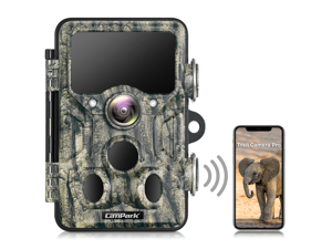 CAMAPARK WiFi Trail Camera 20MP 1296P Bluetooth Hunting Game Camera with Night Vision Detection Motion Activated Waterproof IP66 for Outdoor Wildlife Scouting Animal Game Camera