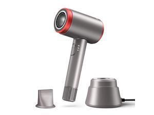 Cordless Hair Dryer Low-Heat Hair Care Blow Dryer Wireless Ionic Hair Dryer 88W Fast Charging