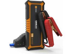 GOOLOO  4000A Peak SuperSafe Car Jump Starter (All Gas, up to 10.0L Diesel Engine) 12V Auto Battery Jumper Booster + USB Quick Charge and Type C Port, Portable Power Pack for Trucks, SUVs Orange