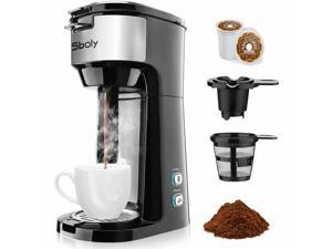 Single Serve Coffee Maker Brewer KCup Pod Ground Coffee SelfCleaning by Sboly