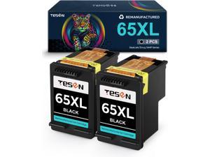 TESEN 65XL Remanufactured 65XL Ink Cartridge Replacement for HP 65XL 65 XL for use in HP Envy 5055 5020 5030 5012 DeskJet 3755 2622 2635 3720 3730 5025 AMP 100 105 130 2 Black Combo