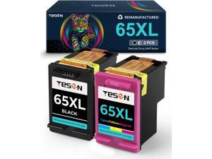 TESEN 65XL Remanufactured 65XL Ink Cartridge Replacement for HP 65XL 65 XL for use in HP Envy 5055 5010 5012 5020 DeskJet 3755 2621 2622 2635 2640 3720 3722 AMP 100 120 125 2 Pack 1Black1Color
