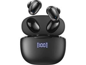 Wireless Earbuds Bluetooth 4 Mics Noise Cancelling Bluetooth Earbuds with LED Display Charging Case Touch Control TWS Headphones Waterproof inEar Stereo Earphones Wireless for iPhone Android