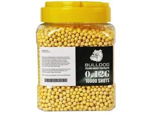 BULLDOG AIRSOFT - 10000 Bottle Airsoft BBs Pellets [0.12g] Yellow 6mm Polished