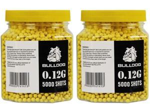BULLDOG AIRSOFT - 2 x 5000 Bottle Airsoft BBs Pellets [0.12g] Yellow 6mm Polished