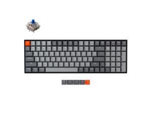 Keychron K4 Wireless Bluetooth 5.1/Wired USB Mechanical Gaming Keyboard, Compact 96% Layout 100 Keys Computer Keyboard Gateron Blue Switch White LED Backlight N-Key Rollover for Mac Windows-Version 2