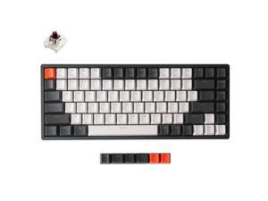 Keychron K2 75% 84 Keys Hot-swappable Bluetooth Mechanical Gaming Keyboard for Mac Layout with Double Shot Keycap/Gateron Brown Switch/USB C, Compact RGB Wireless Computer Keyboard for Windows Laptop