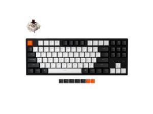 Keychron C1 Mac Layout Wired Mechanical Keyboard, Gateron Brown Switch, Tenkeyless 87 Keys ABS keycaps Computer Keyboard for Windows PC Laptop, RGB Backlight, USB-C Type-C Cable