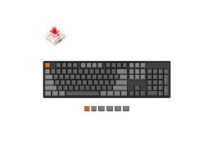 Keychron K10 Full Size Layout RGB Hot-Swappable Mechanical Keyboard for Mac Windows, Multitasking 104-Key Bluetooth Wireless/USB Wired Gaming Keyboard with Gateron G Pro Red Switch Aluminum Frame