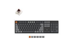 Keychron K10 Full Size Layout RGB Hot-Swappable Mechanical Keyboard for Mac Windows, Multitasking 104-Key Bluetooth Wireless/USB Wired Gaming Keyboard with Gateron G Pro Brown Switch Aluminum Frame