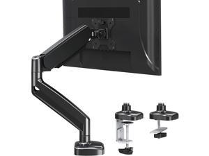 Single Monitor Desk Mount - Adjustable Gas Spring Monitor Arm, VESA Mount with C Clamp, Grommet Mounting Base, Computer Monitor Stand for Screen up to 32 inch, MU0004