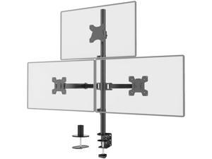 Triple LCD Monitor Desk Mount Fully Adjustable Stand Fits 3 Screens up to 27 inch, 22 lbs. Weight Capacity per Arm (M003), Black